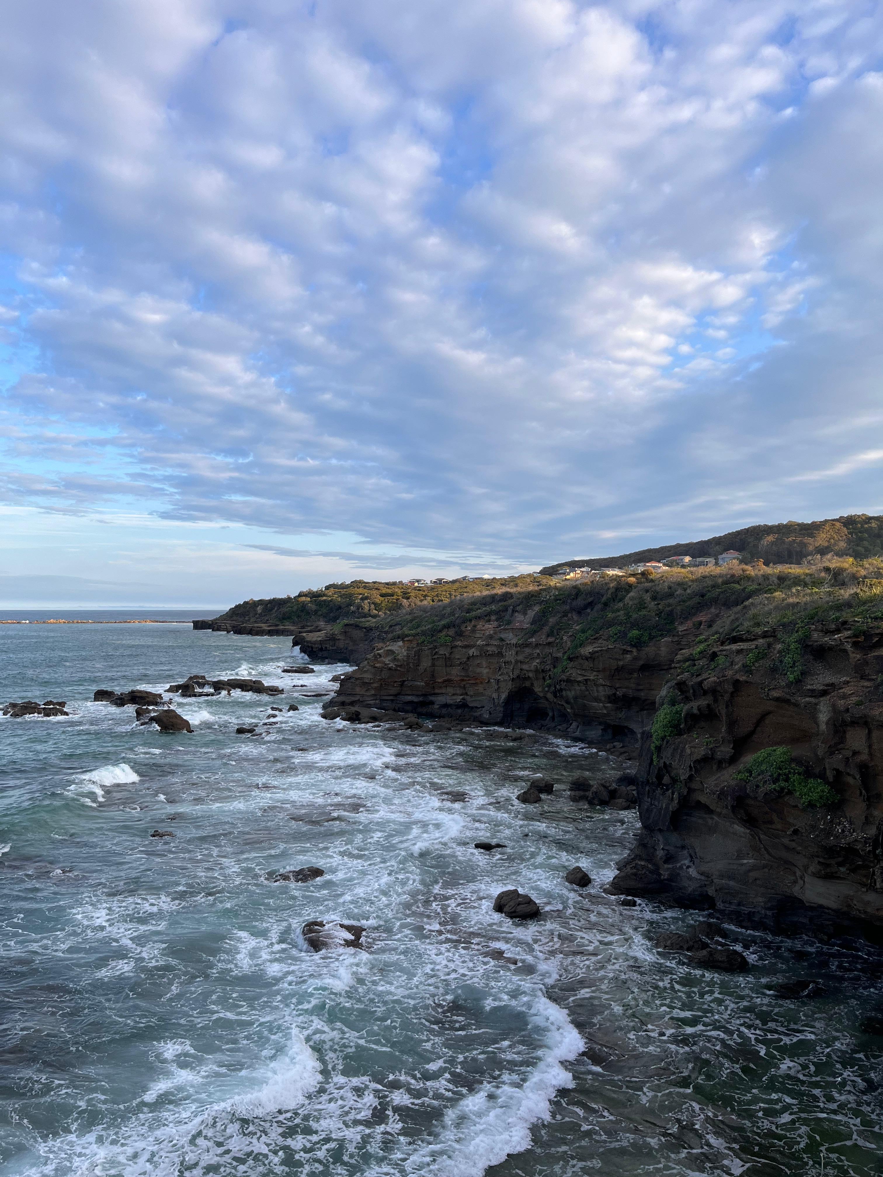 The clifftop lookout over the coast