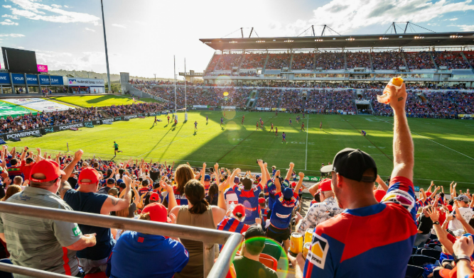 A packed stadium on a Knights home game night