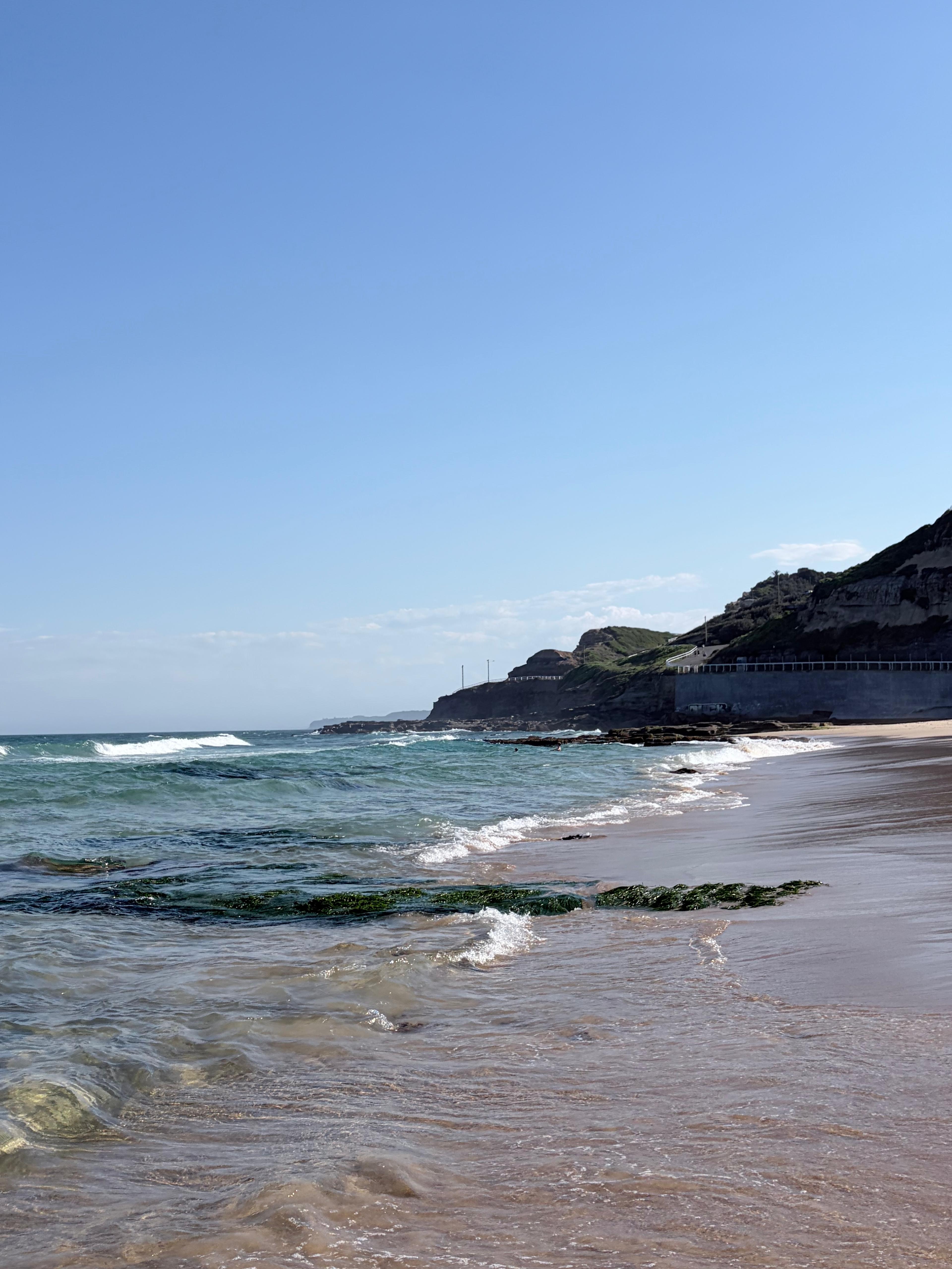 A coastal path with a lamp post, my new first day